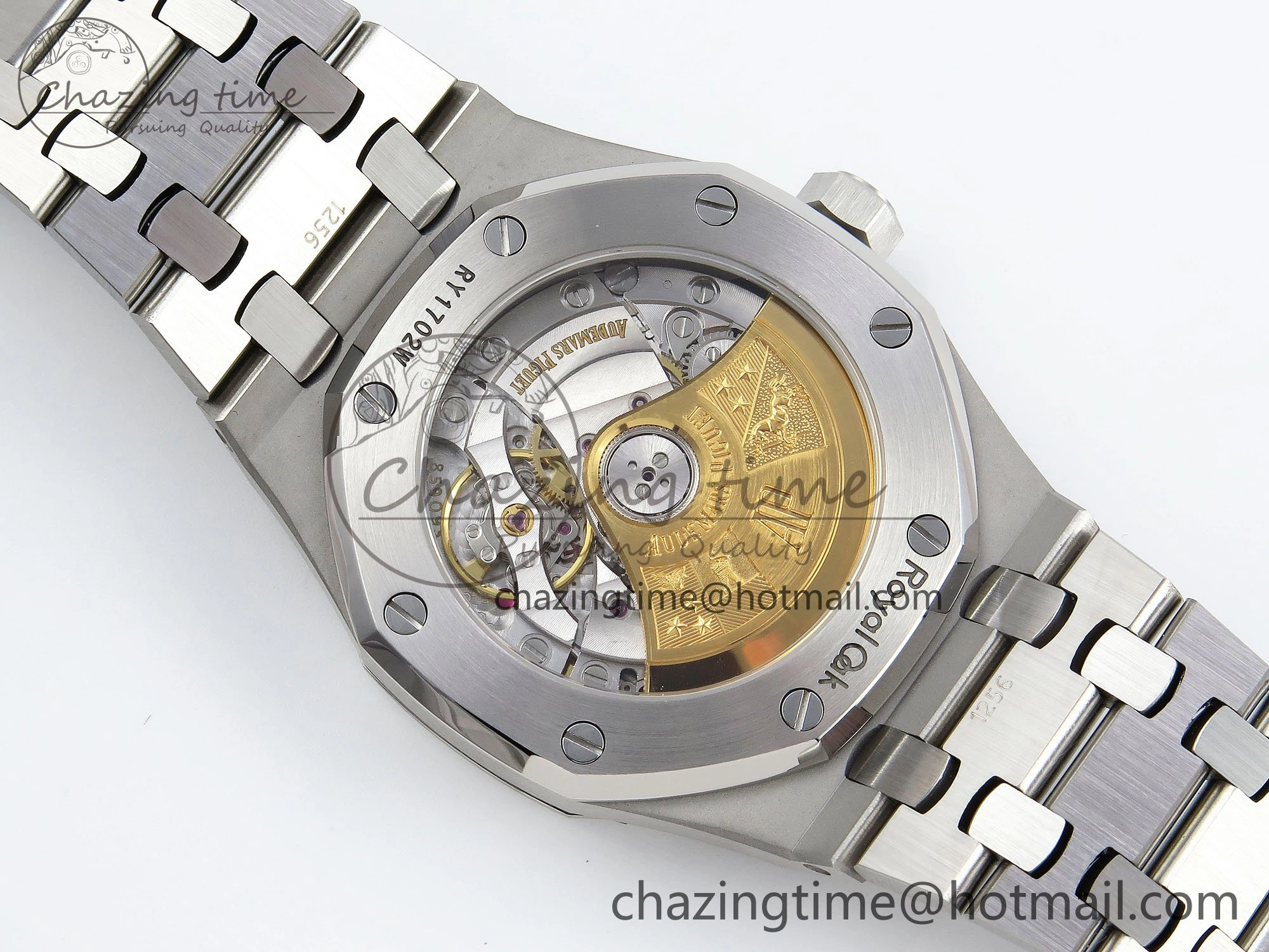 Royal Oak 37mm 15450 SS ZF 1:1 Best Edition Gray Textured Dial on SS Bracelet SA3120 Super Clone