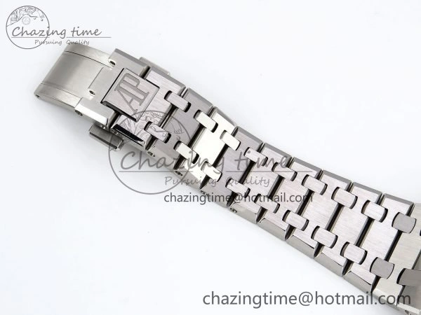 Royal Oak 37mm 15450 SS ZF 1:1 Best Edition Gray Textured Dial on SS Bracelet SA3120 Super Clone