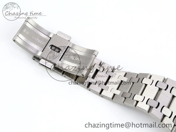 Royal Oak 37mm 15450 SS ZF 1:1 Best Edition Gray Textured Dial on SS Bracelet SA3120 Super Clone