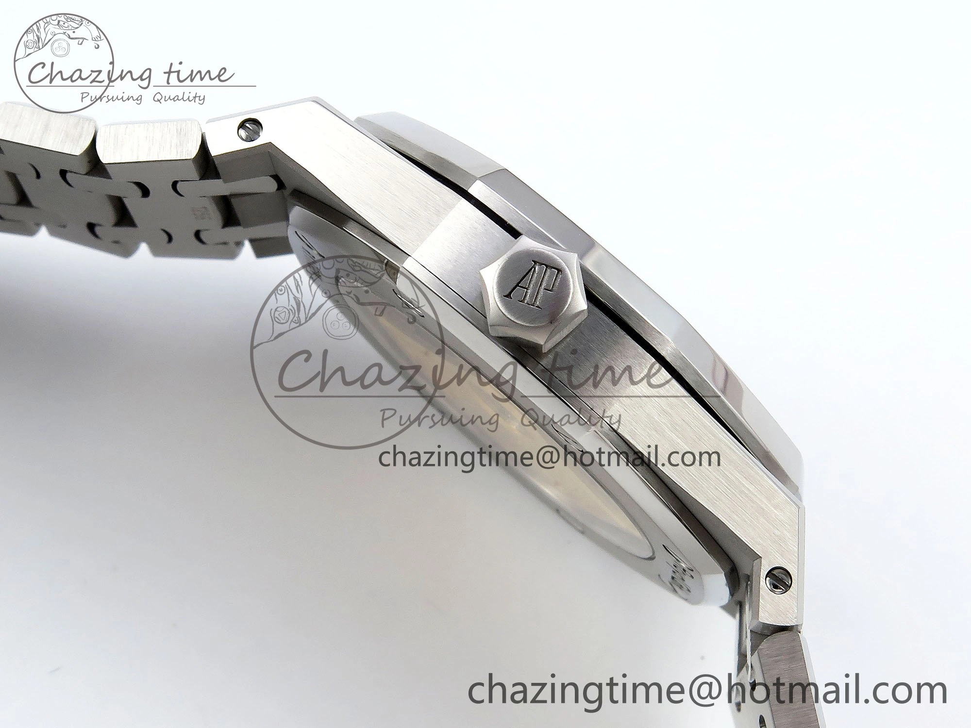 Royal Oak 37mm 15450 SS ZF 1:1 Best Edition Gray Textured Dial on SS Bracelet SA3120 Super Clone