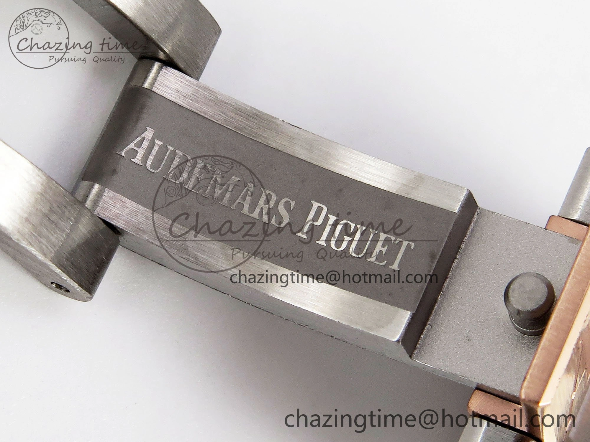 Royal Oak 37mm 15450 SS RG APSF 1:1 Best Edition White Textured Dial on SS RG Bracelet SA3120 Super Clone