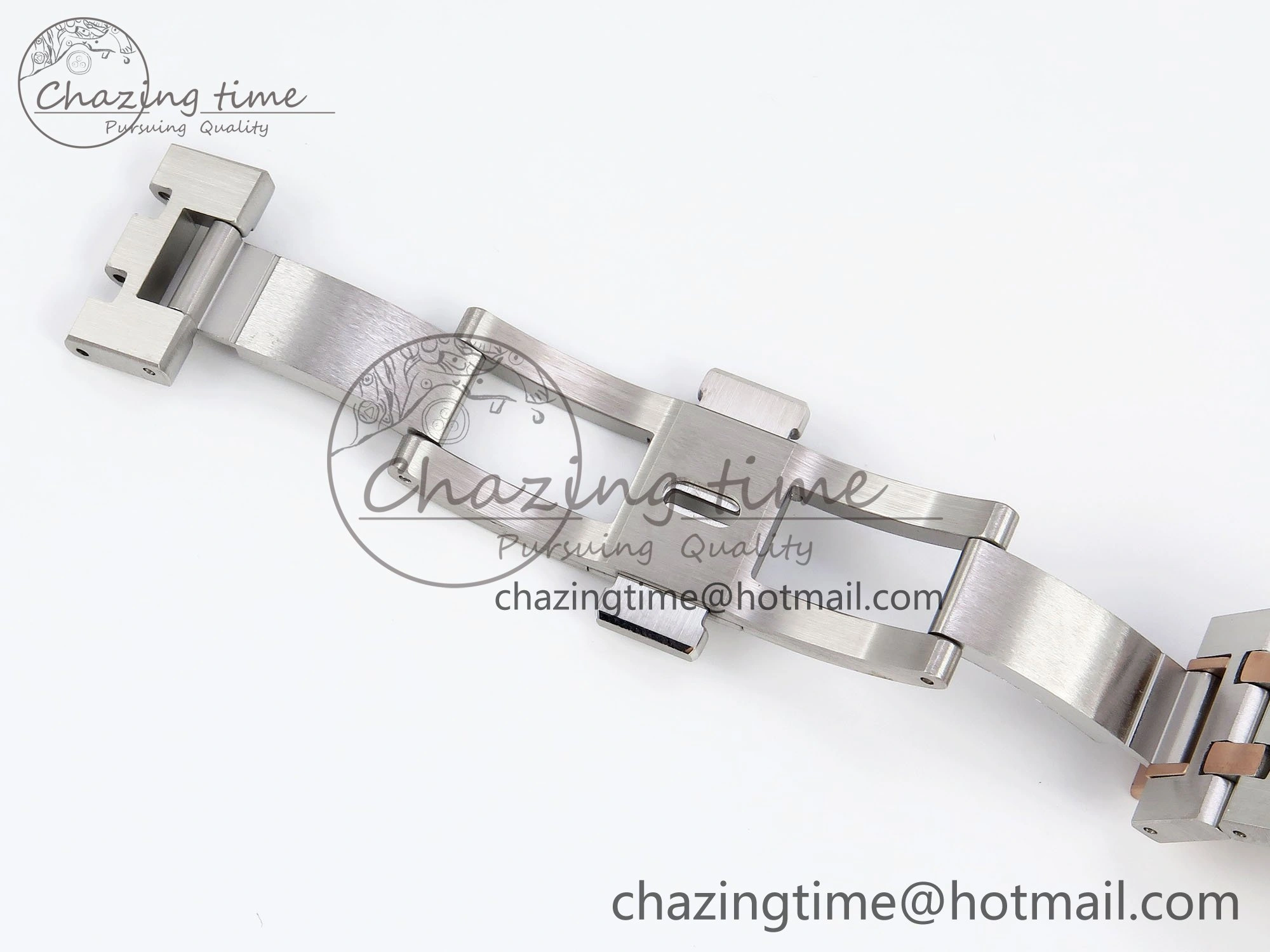 Royal Oak 37mm 15450 SS RG APSF 1:1 Best Edition White Textured Dial on SS RG Bracelet SA3120 Super Clone