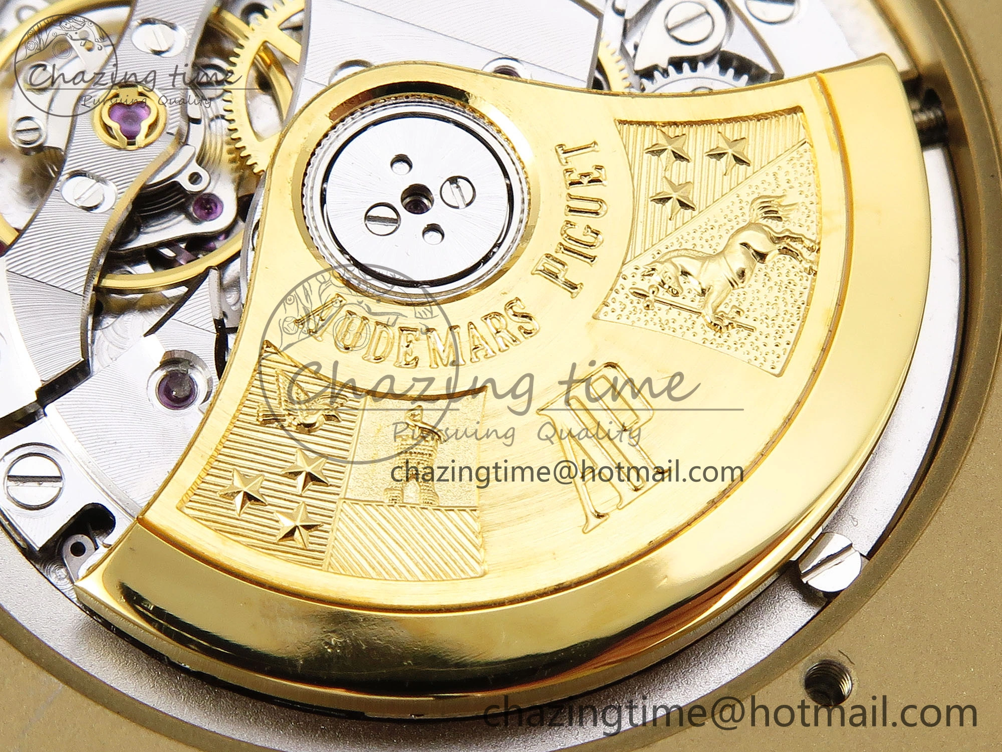 Royal Oak 37mm 15450 YG IPF Best Edition Blue Dial on YG Bracelet SA3120 Super Clone