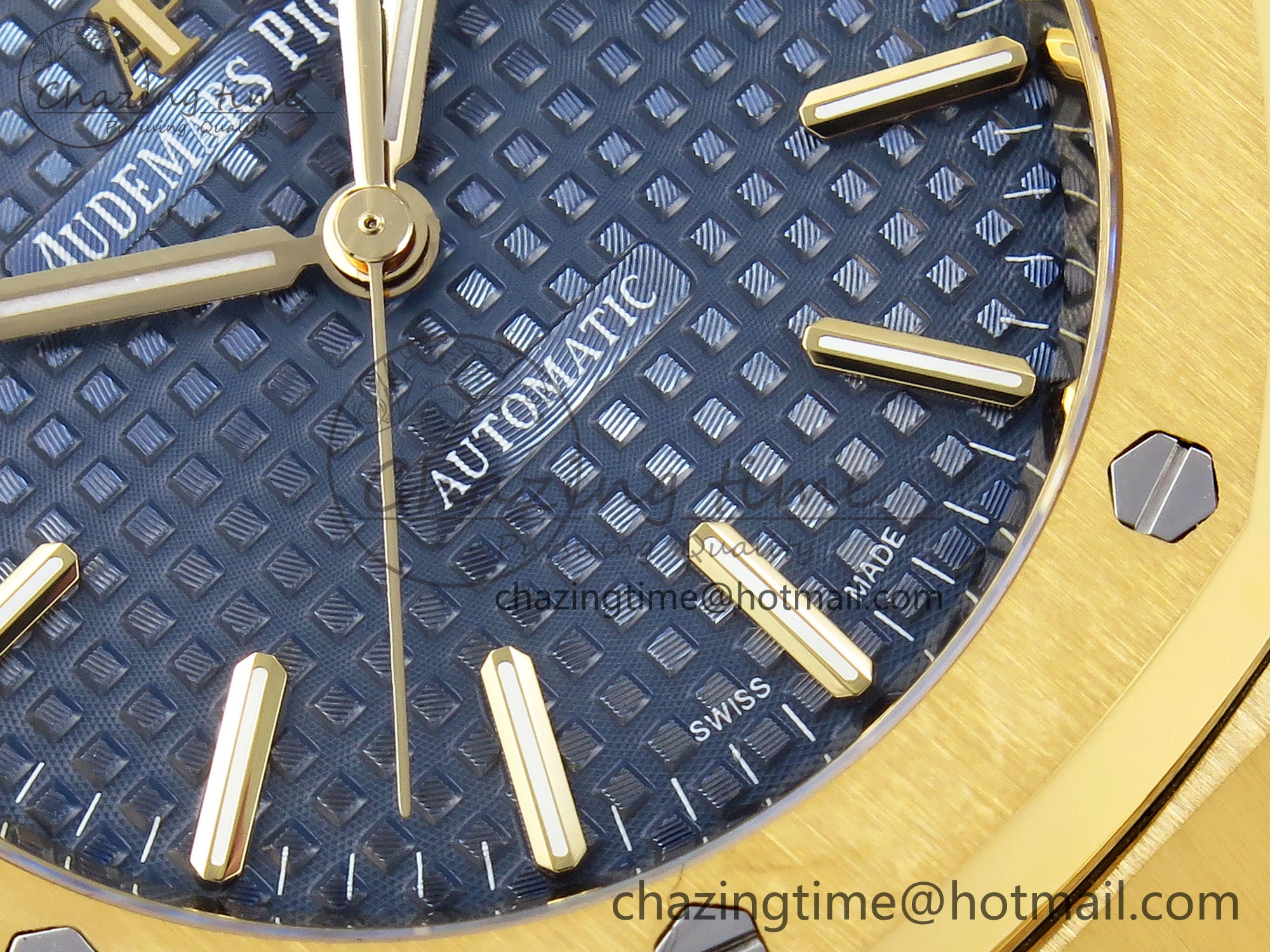 Royal Oak 37mm 15450 YG IPF Best Edition Blue Dial on YG Bracelet SA3120 Super Clone