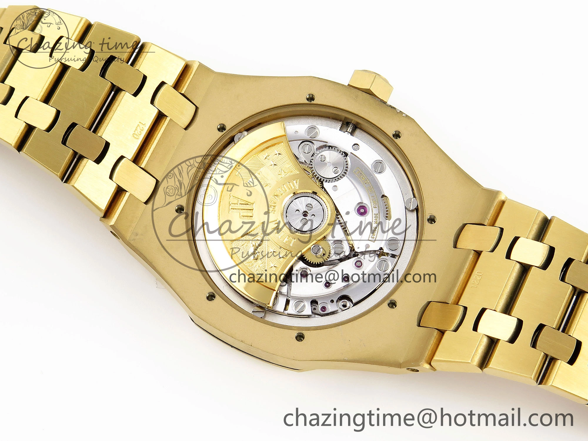 Royal Oak 37mm 15450 YG IPF Best Edition Blue Dial on YG Bracelet SA3120 Super Clone