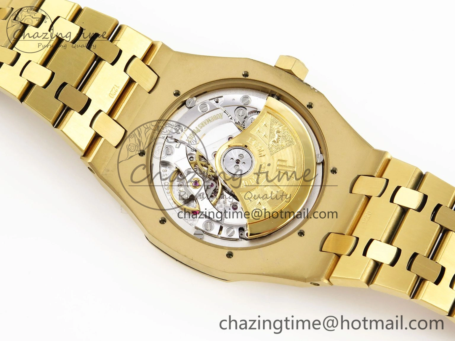 Royal Oak 37mm 15450 YG IPF Best Edition Blue Dial on YG Bracelet SA3120 Super Clone