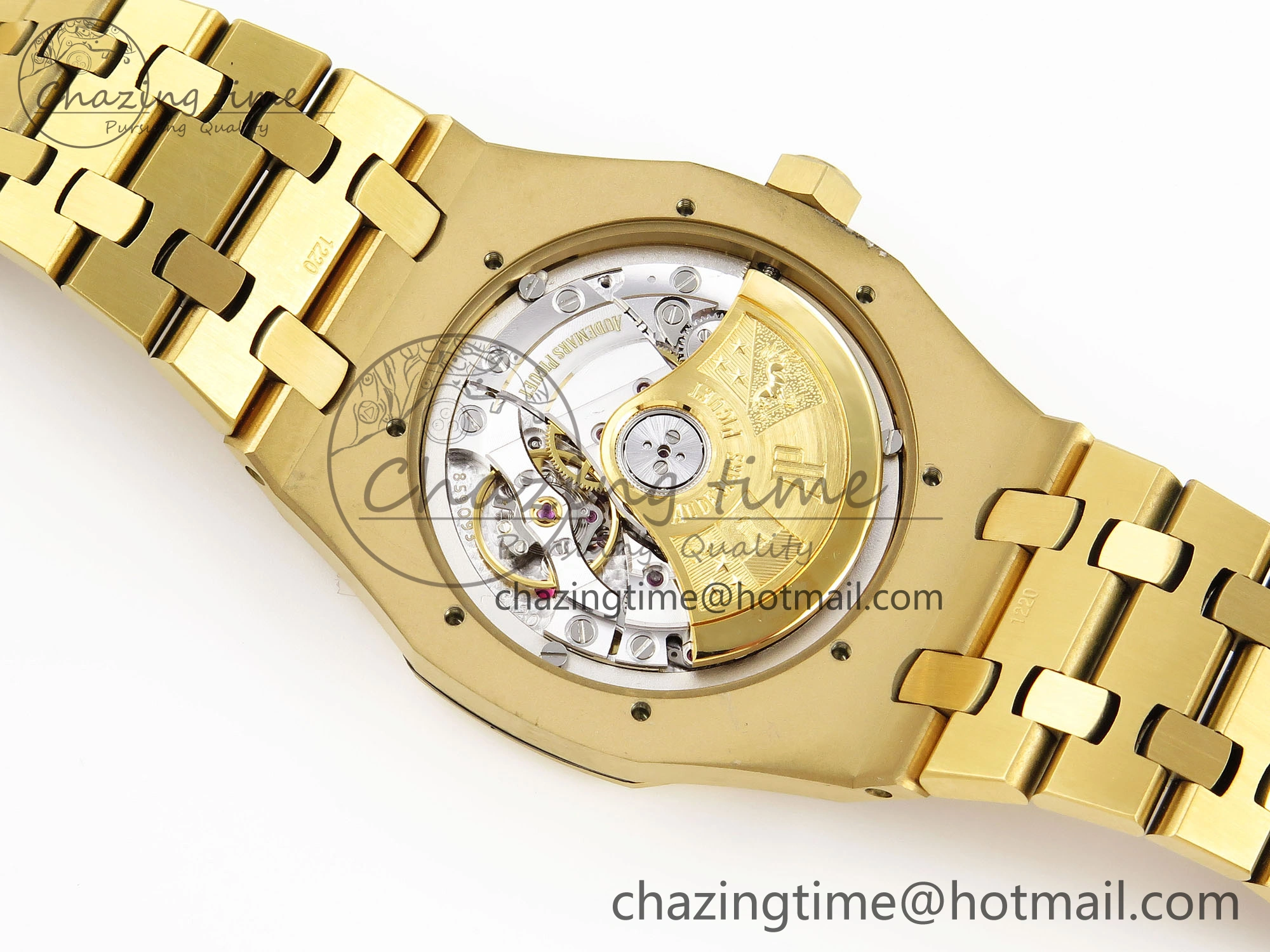 Royal Oak 37mm 15450 YG IPF Best Edition Blue Dial on YG Bracelet SA3120 Super Clone