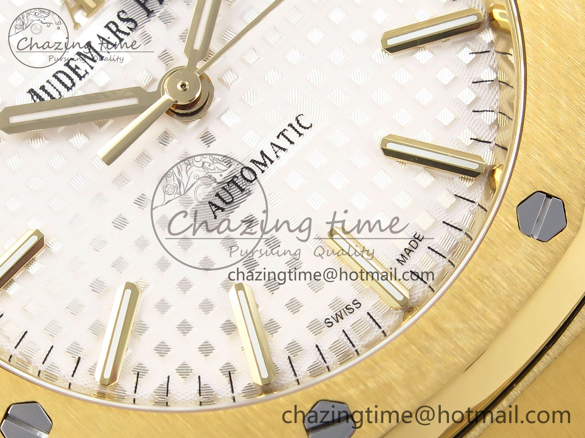 Royal Oak 37mm 15450 YG IPF Best Edition White Dial on YG Bracelet SA3120 Super Clone