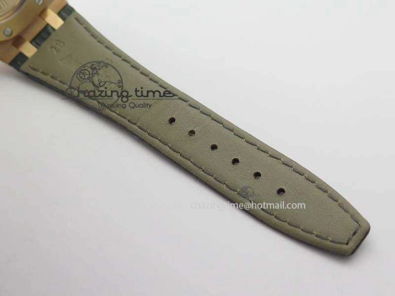 Royal Oak 37mm 15452 RG Full Paved Diamonds JF 1:1 Best Edition Diamonds Dial On Leather Strap A3120