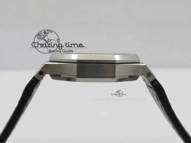 Royal Oak 37mm 15452 SS Full Paved Diamonds JF 1:1 Best Edition Diamonds Dial On Leather Strap A3120