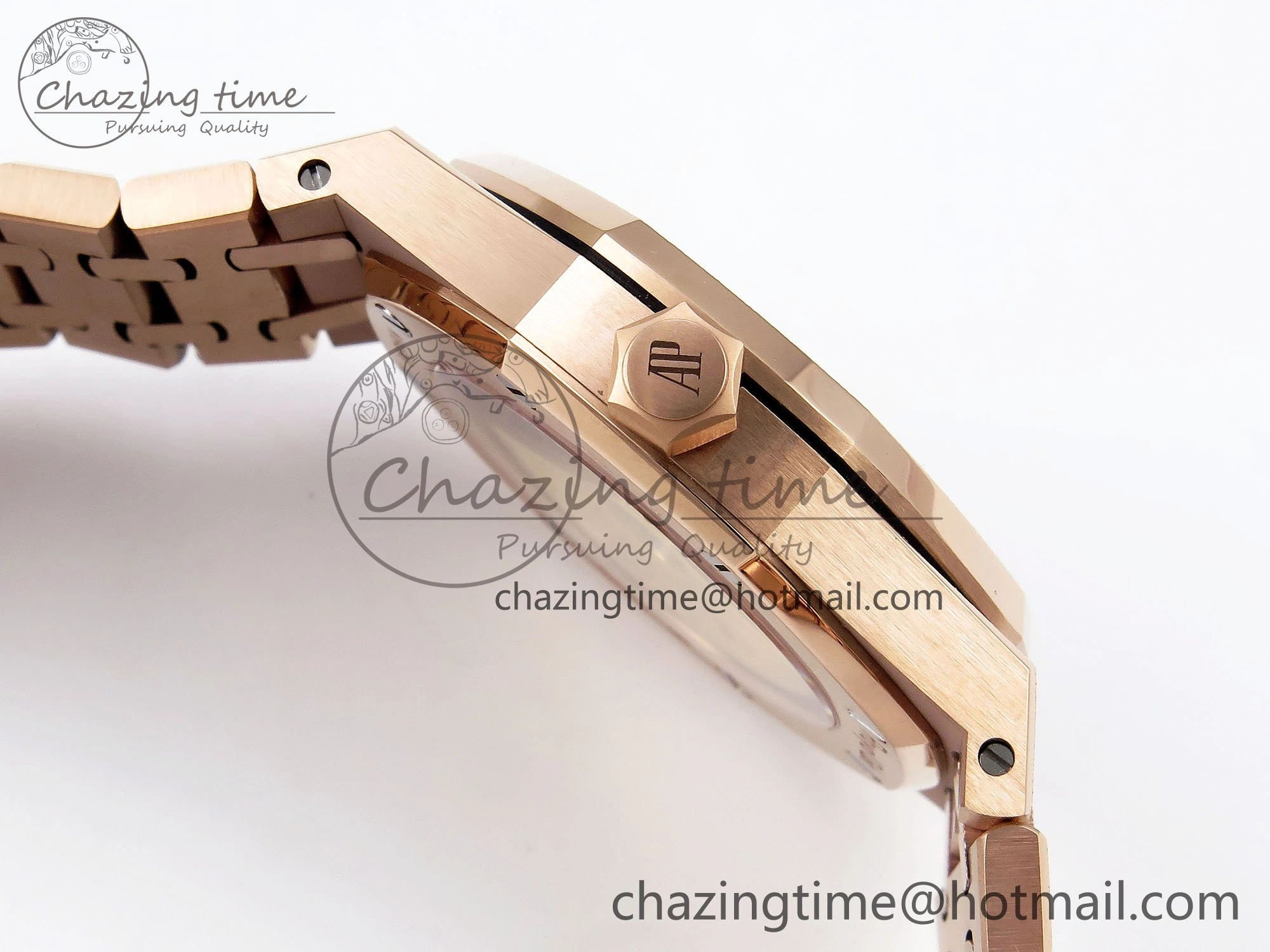 Royal Oak 37mm 15454 Frosted RG APSF 1:1 Best Edition RG Textured Dial on Frosted RG Bracelet SA3120 Super Clone