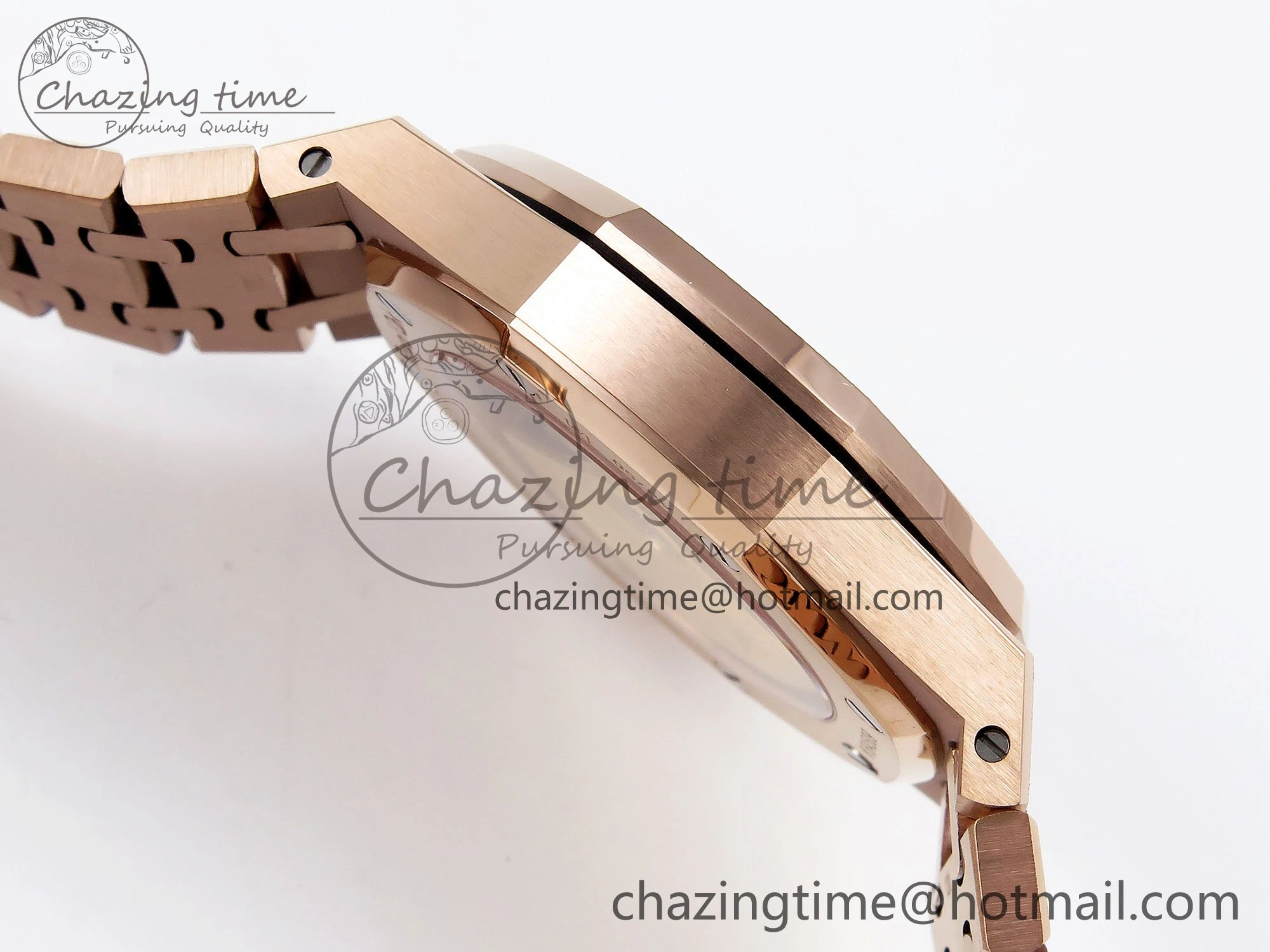 Royal Oak 37mm 15454 Frosted RG APSF 1:1 Best Edition RG Textured Dial on Frosted RG Bracelet SA3120 Super Clone