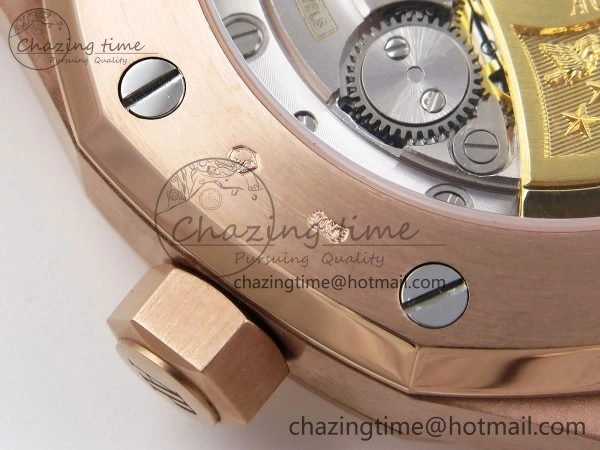 Royal Oak 37mm 15454 Frosted RG APSF 1:1 Best Edition RG Textured Dial on Frosted RG Bracelet SA3120 Super Clone