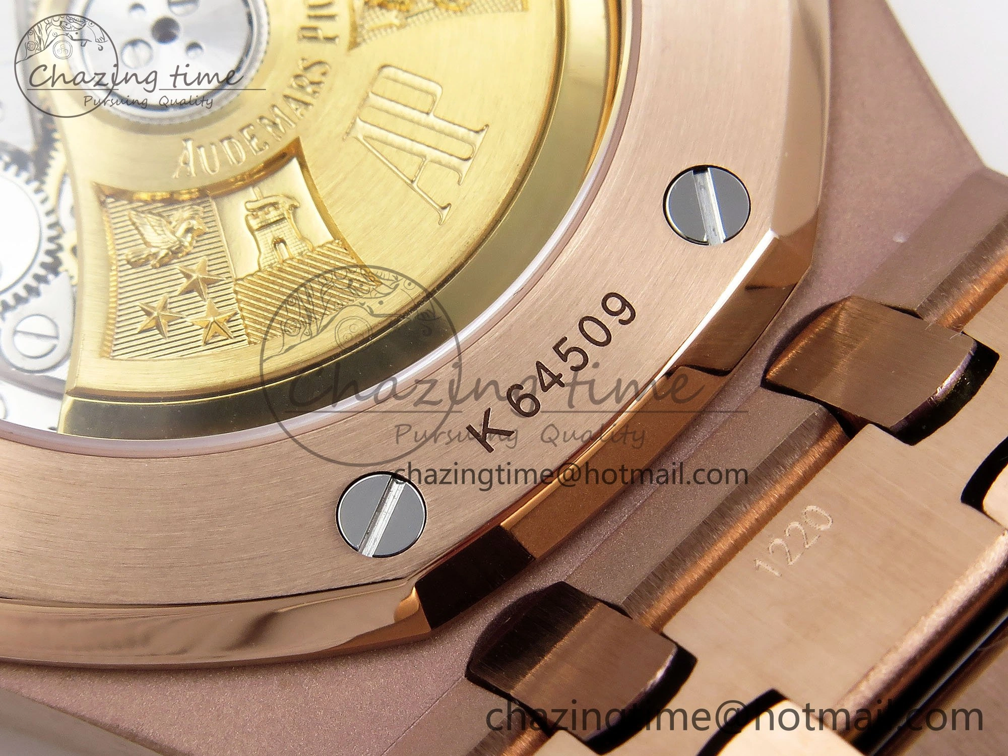 Royal Oak 37mm 15454 Frosted RG APSF 1:1 Best Edition RG Textured Dial on Frosted RG Bracelet SA3120 Super Clone
