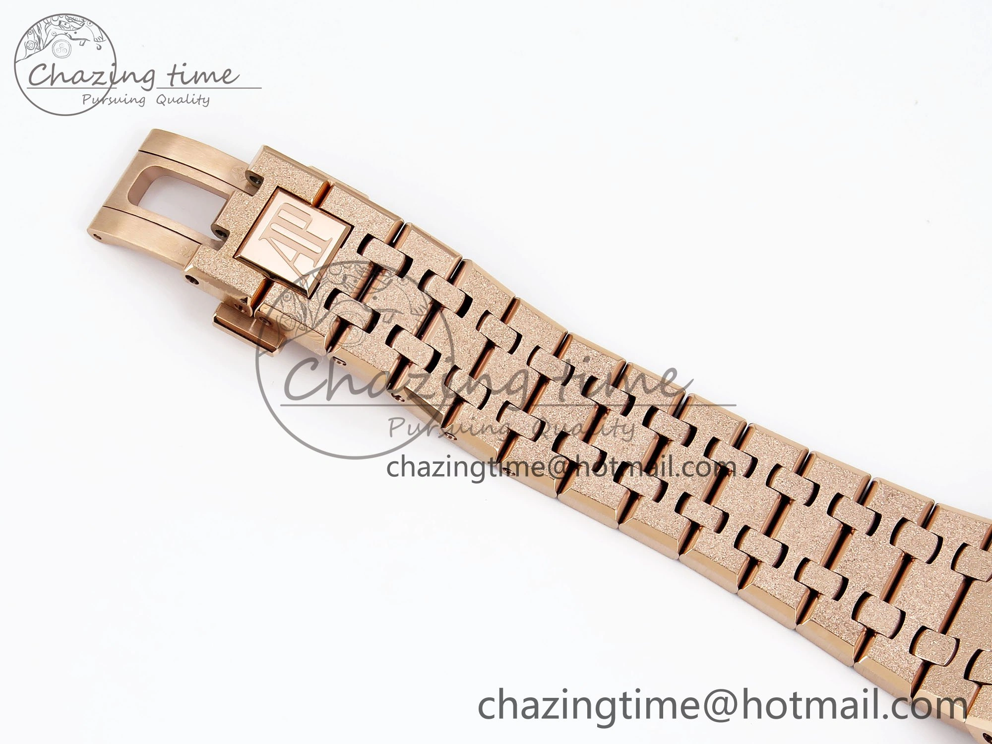 Royal Oak 37mm 15454 Frosted RG APSF 1:1 Best Edition RG Textured Dial on Frosted RG Bracelet SA3120 Super Clone