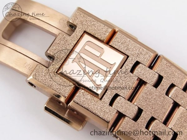 Royal Oak 37mm 15454 Frosted RG APSF 1:1 Best Edition RG Textured Dial on Frosted RG Bracelet SA3120 Super Clone