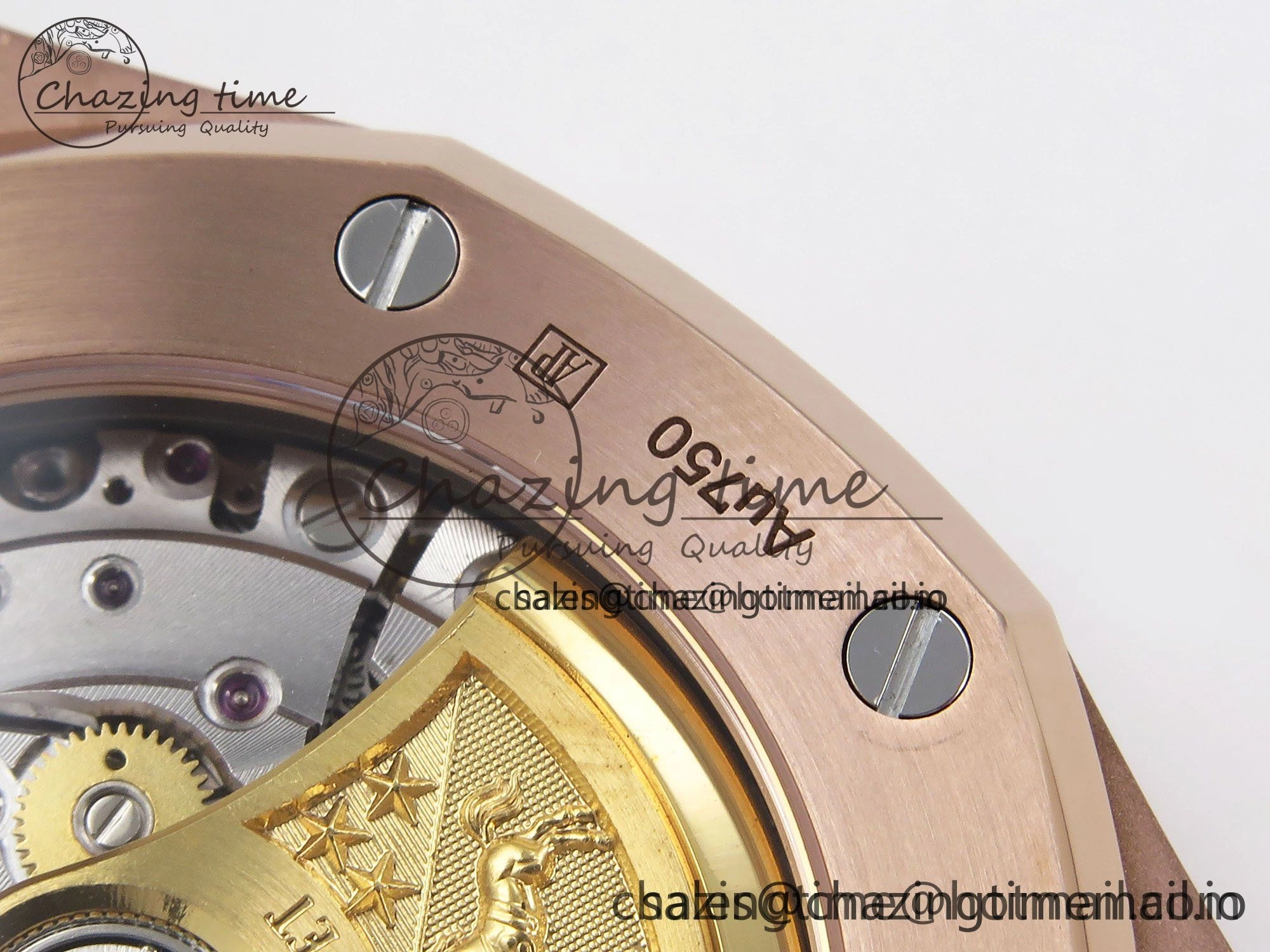 Royal Oak 37mm 15454 Frosted RG APSF 1:1 Best Edition White Textured Dial on Frosted RG Bracelet SA3120 Super Clone