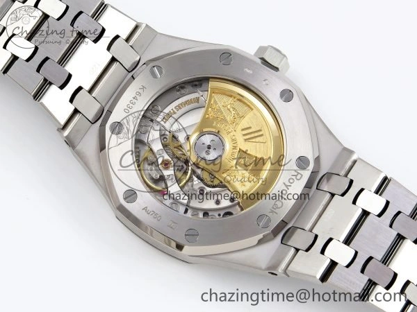 Royal Oak 37mm 15454 Frosted SS APSF 1:1 Best Edition Black Textured Dial on Frosted SS Bracelet SA3120 Super Clone