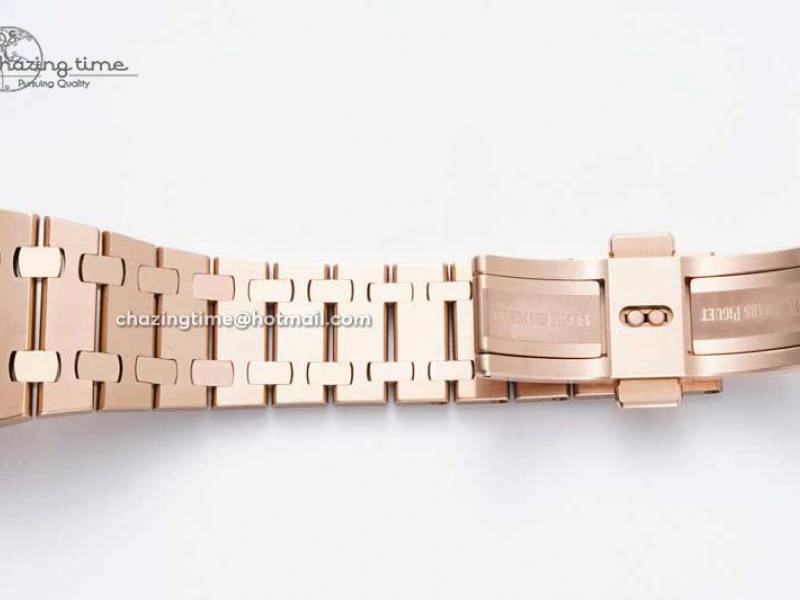 Royal Oak 39mm 15202 RG BF 1:1 Best Edition White Textured Dial on RG Bracelet A2121