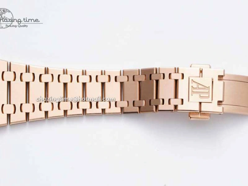 Royal Oak 39mm 15202 RG BF 1:1 Best Edition White Textured Dial on RG Bracelet A2121
