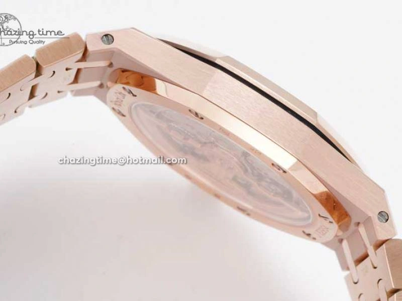 Royal Oak 39mm 15202 RG BF 1:1 Best Edition White Textured Dial on RG Bracelet A2121