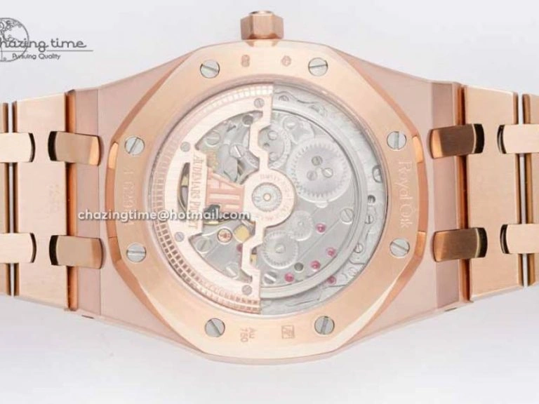 Royal Oak 39mm 15202 RG BF 1:1 Best Edition White Textured Dial on RG Bracelet A2121