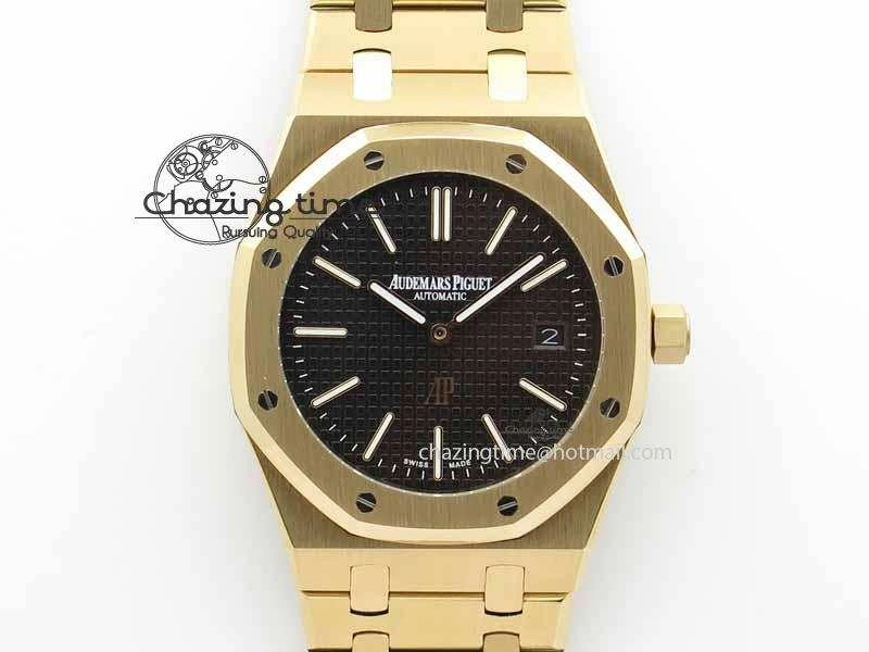 Royal Oak 39mm 15202 RG Black Dial On RG Bracelet MIYOTA9015