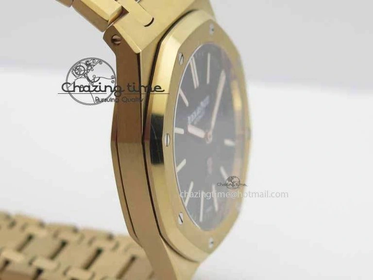 Royal Oak 39mm 15202 RG Black Dial On RG Bracelet MIYOTA9015