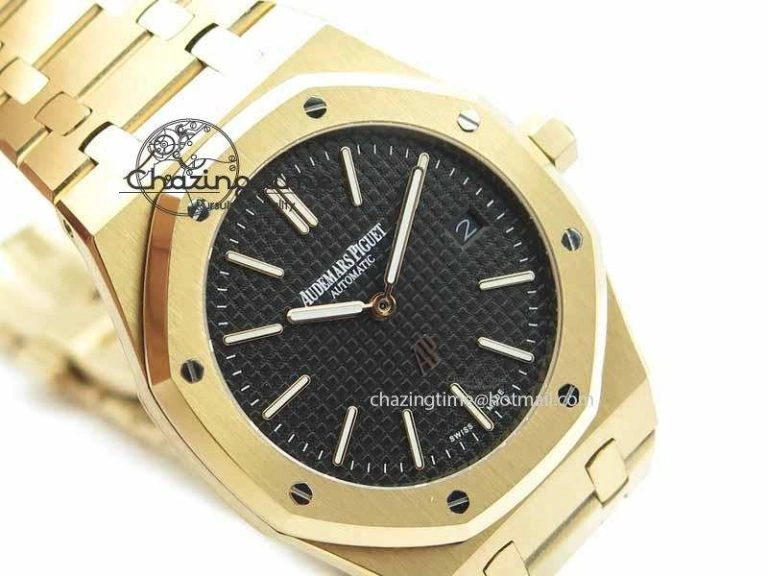 Royal Oak 39mm 15202 RG Black Dial On RG Bracelet MIYOTA9015