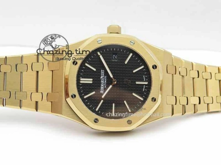 Royal Oak 39mm 15202 RG Black Dial On RG Bracelet MIYOTA9015