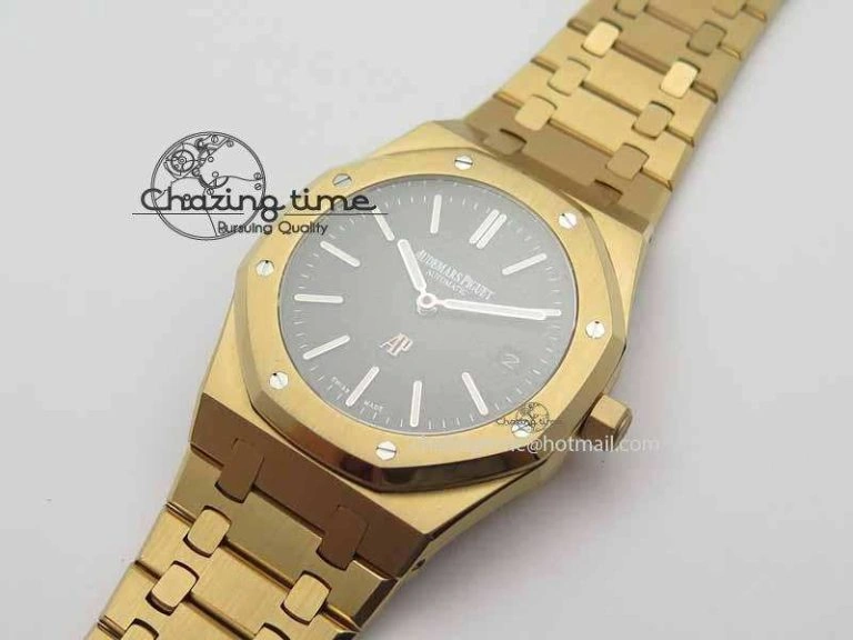 Royal Oak 39mm 15202 RG Black Dial On RG Bracelet MIYOTA9015