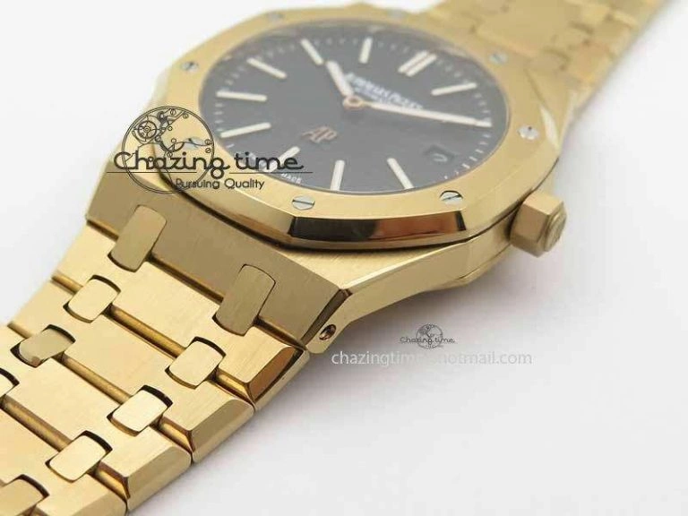 Royal Oak 39mm 15202 RG Black Dial On RG Bracelet MIYOTA9015