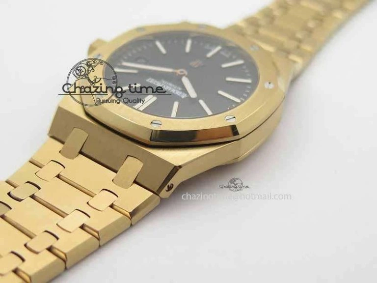 Royal Oak 39mm 15202 RG Black Dial On RG Bracelet MIYOTA9015