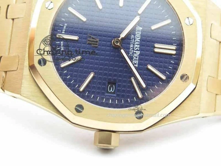 Royal Oak 39mm 15202 RG Blue Dial On RG Bracelet MIYOTA9015