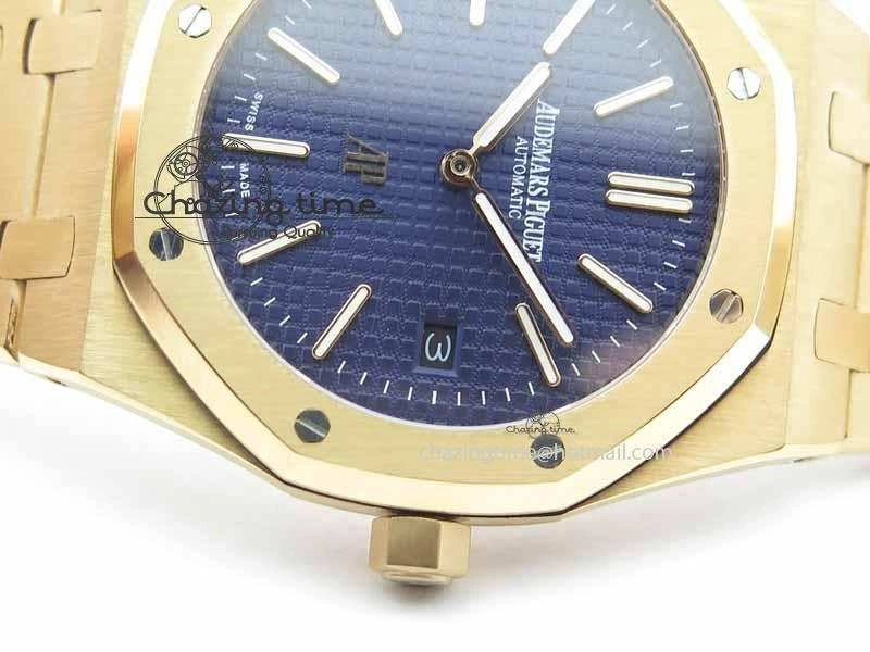 Royal Oak 39mm 15202 RG Blue Dial On RG Bracelet MIYOTA9015