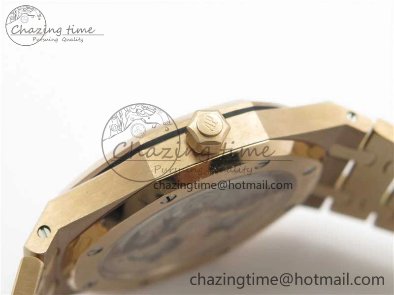 Royal Oak 39mm 15202 RG KZF 1:1 Best Edition Blue Textured Dial on RG Bracelet A2121