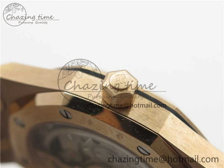Royal Oak 39mm 15202 RG KZF 1:1 Best Edition Blue Textured Dial on RG Bracelet A2121
