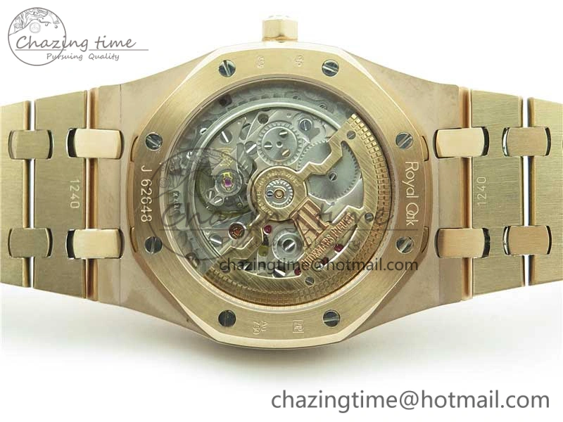 Royal Oak 39mm 15202 RG KZF 1:1 Best Edition Blue Textured Dial on RG Bracelet A2121