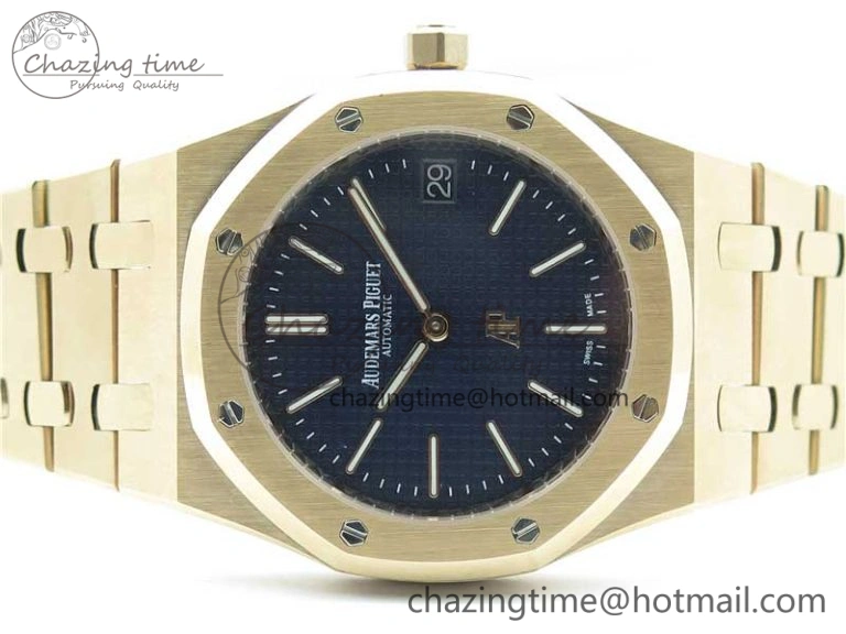 Royal Oak 39mm 15202 RG KZF 1:1 Best Edition Blue Textured Dial on RG Bracelet A2121