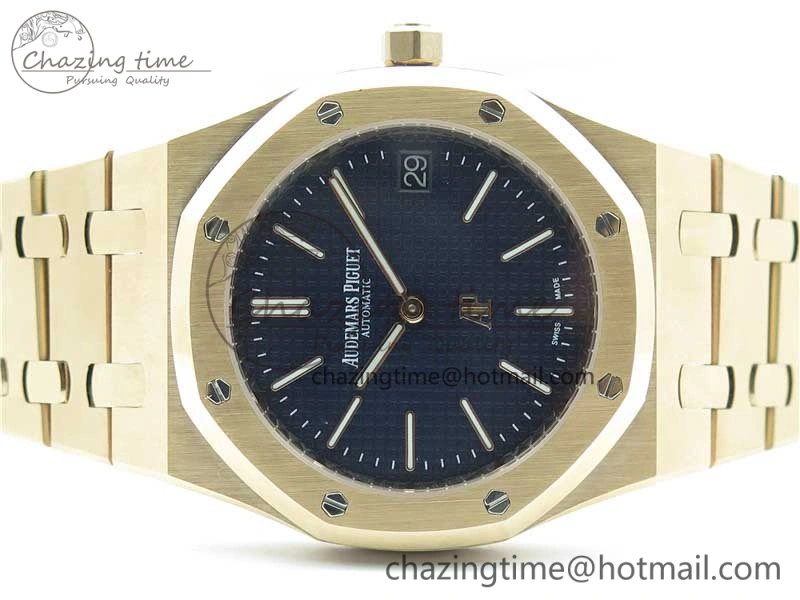 Royal Oak 39mm 15202 RG KZF 1:1 Best Edition Blue Textured Dial on RG Bracelet A2121