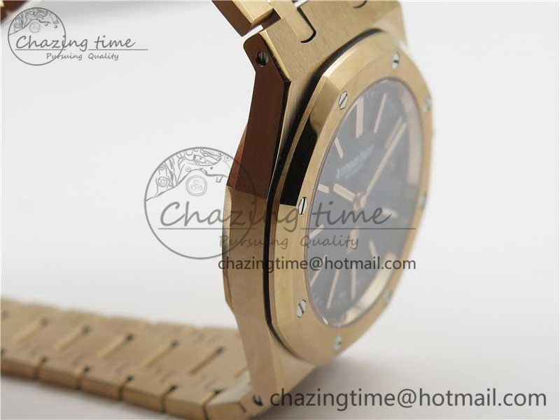 Royal Oak 39mm 15202 RG KZF 1:1 Best Edition Blue Textured Dial on RG Bracelet A2121