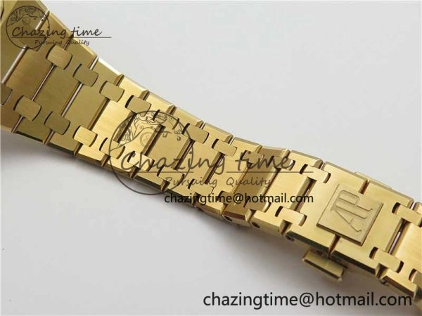 Royal Oak 39mm 15202 RG ZF 1:1 Best Edition Blue Textured Dial on RG Bracelet A2121