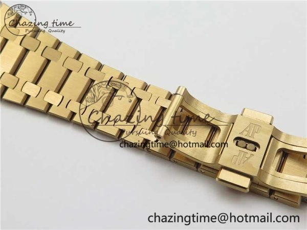 Royal Oak 39mm 15202 RG ZF 1:1 Best Edition Blue Textured Dial on RG Bracelet A2121