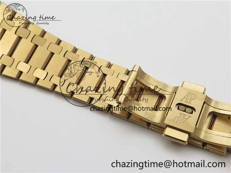 Royal Oak 39mm 15202 RG ZF 1:1 Best Edition Blue Textured Dial on RG Bracelet A2121