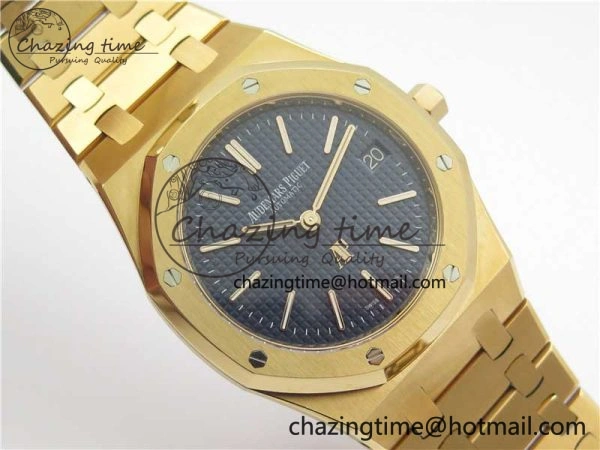 Royal Oak 39mm 15202 RG ZF 1:1 Best Edition Blue Textured Dial on RG Bracelet A2121