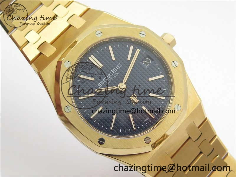 Royal Oak 39mm 15202 RG ZF 1:1 Best Edition Blue Textured Dial on RG Bracelet A2121