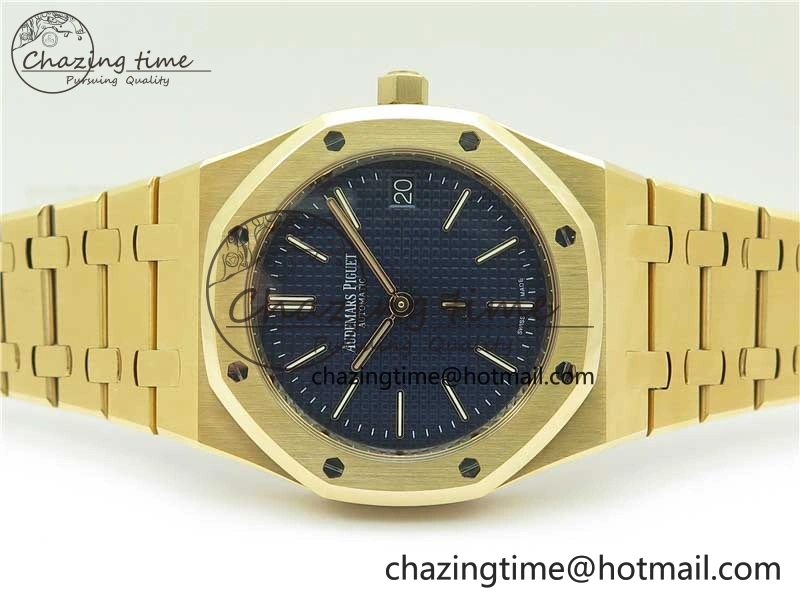 Royal Oak 39mm 15202 RG ZF 1:1 Best Edition Blue Textured Dial on RG Bracelet A2121