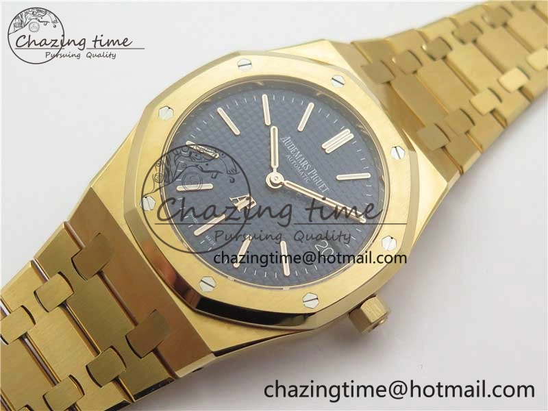 Royal Oak 39mm 15202 RG ZF 1:1 Best Edition Blue Textured Dial on RG Bracelet A2121