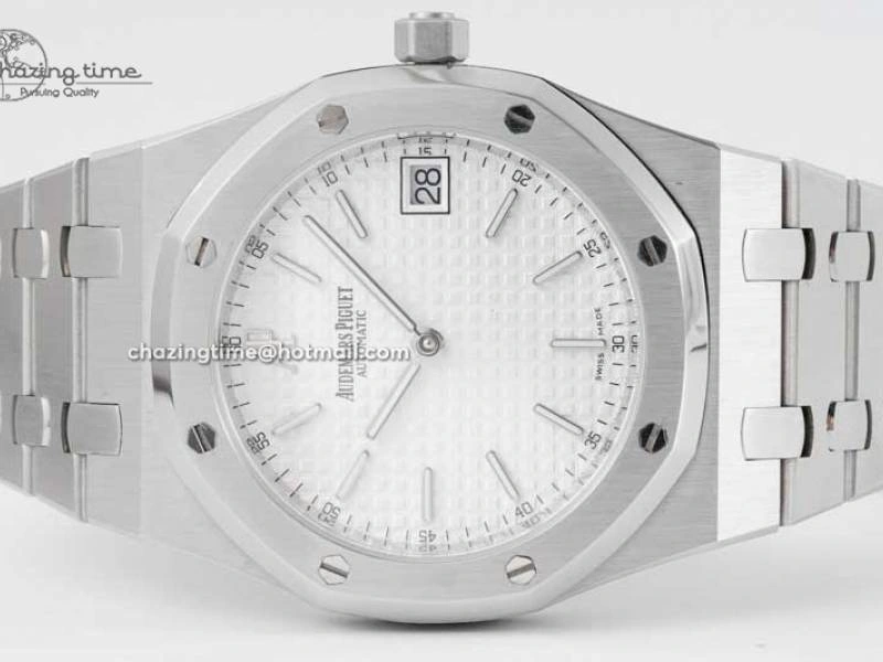 Royal Oak 39mm 15202 SS BF 1:1 Best Edition White Textured Dial on SS Bracelet A2121