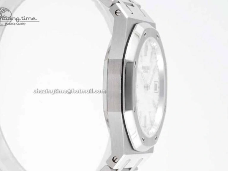 Royal Oak 39mm 15202 SS BF 1:1 Best Edition White Textured Dial on SS Bracelet A2121
